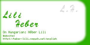lili heber business card
