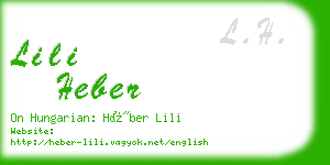 lili heber business card